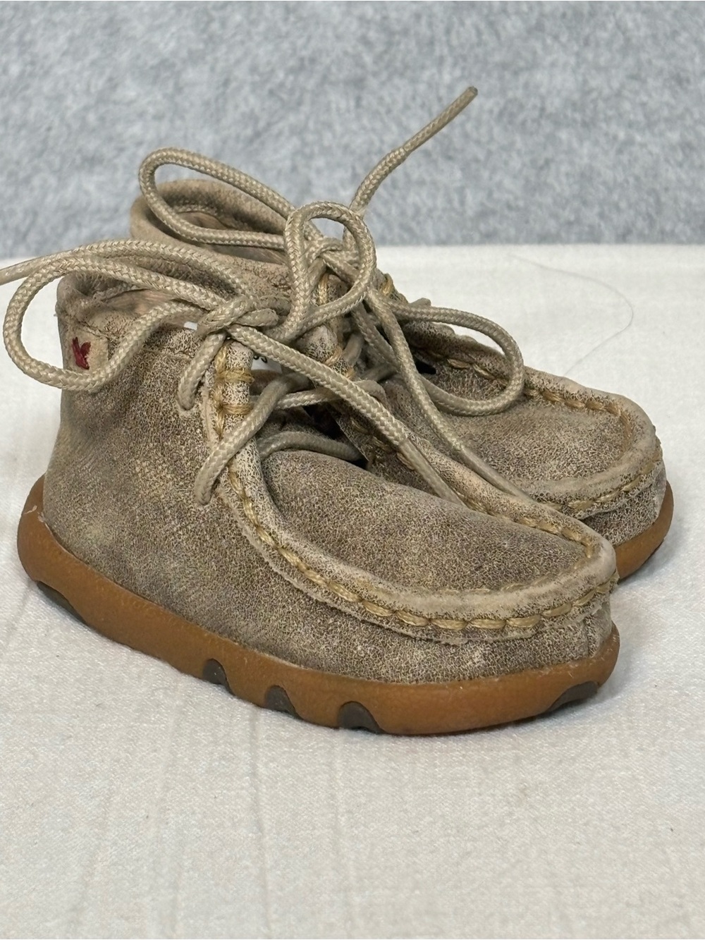 Twisted X Infant Chukka Driving Mocs Shoes-Dusty Tan-Infant Size 4M